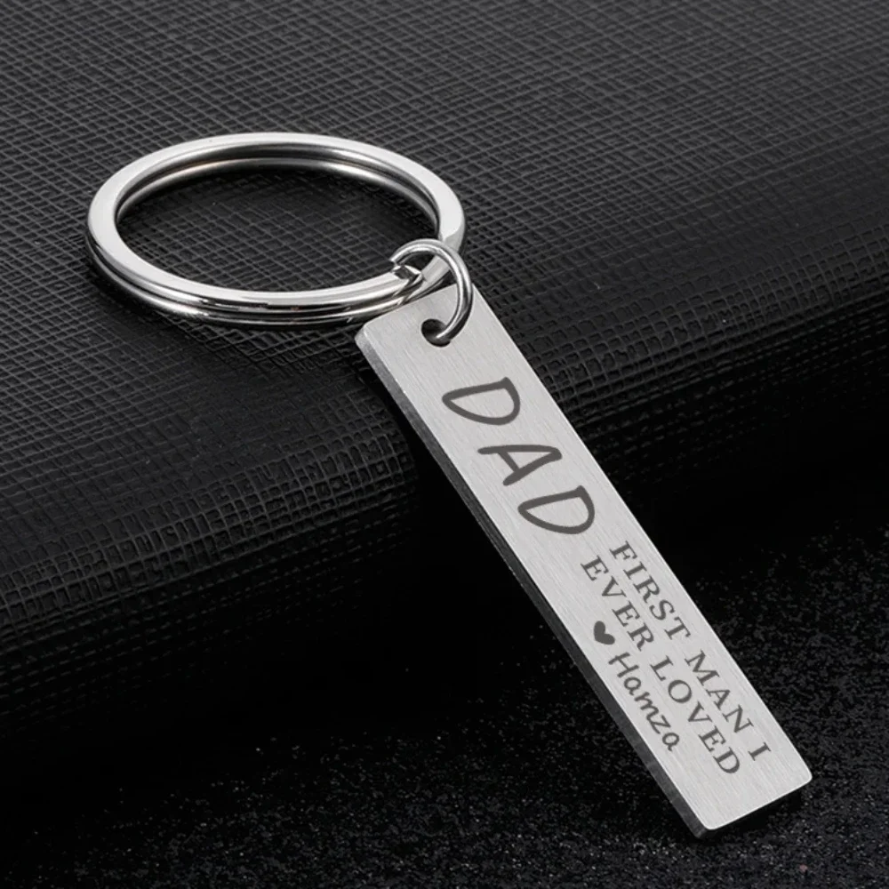 

Dad Keychain Personalized Father's Day Birthday Gift Key Chains Accessories Keychains From Daughter to Dear Daddy Key Rings