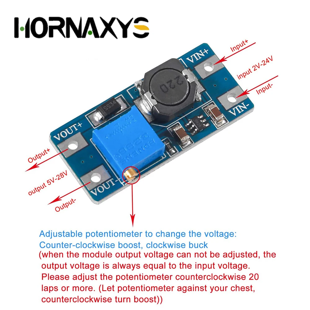 5/10pcs MT3608 5V 12V 24V 28V DC-DC Step Up Converter Booster Netzteil Modul Boost-Step-up Board MAX ausgang 28V 2A MT-3608