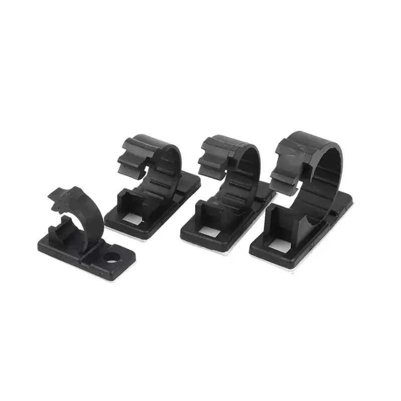

Self Adhesive Cable Clip For Wire Organization And Storage Black Nylon Design
