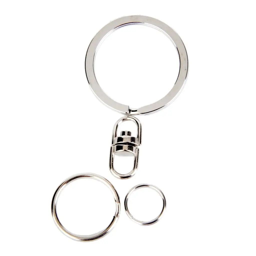 Sturdy Split Key Rings Nickle Plated Iron Circle Key Ring Bulk for DIY Crafts and Household Keys