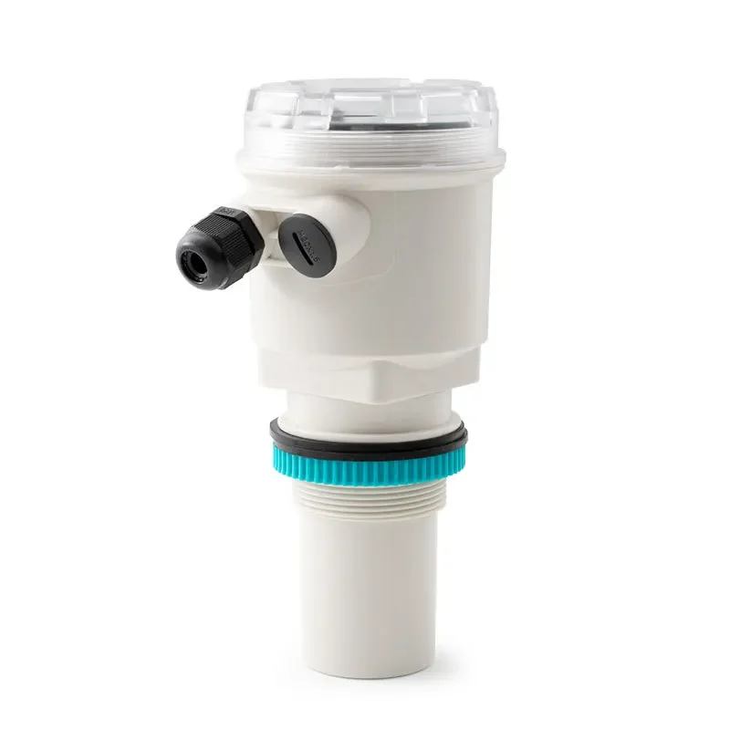 Small blind spot ultrasonic level gauge integrated with water level controller anti-corrosion liquid level sensor transmitter