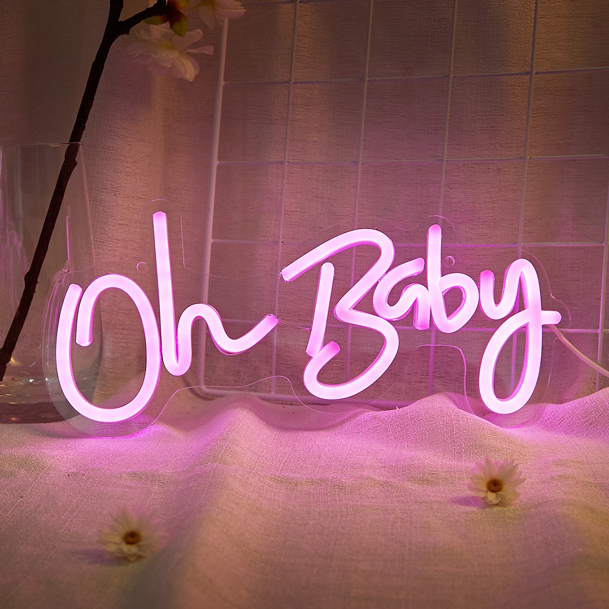 LED Neon 'Oh Baby' USB Sign 5