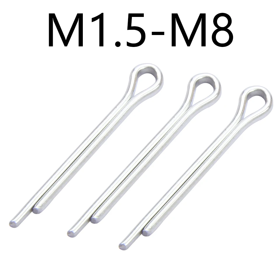 

2-50pcs Split Pins Cotter Fixings M1.5 M2 M2.5 M3 M4 M5 M6 M8 304 SS Link Split Cotter Pin for Automotive Repair