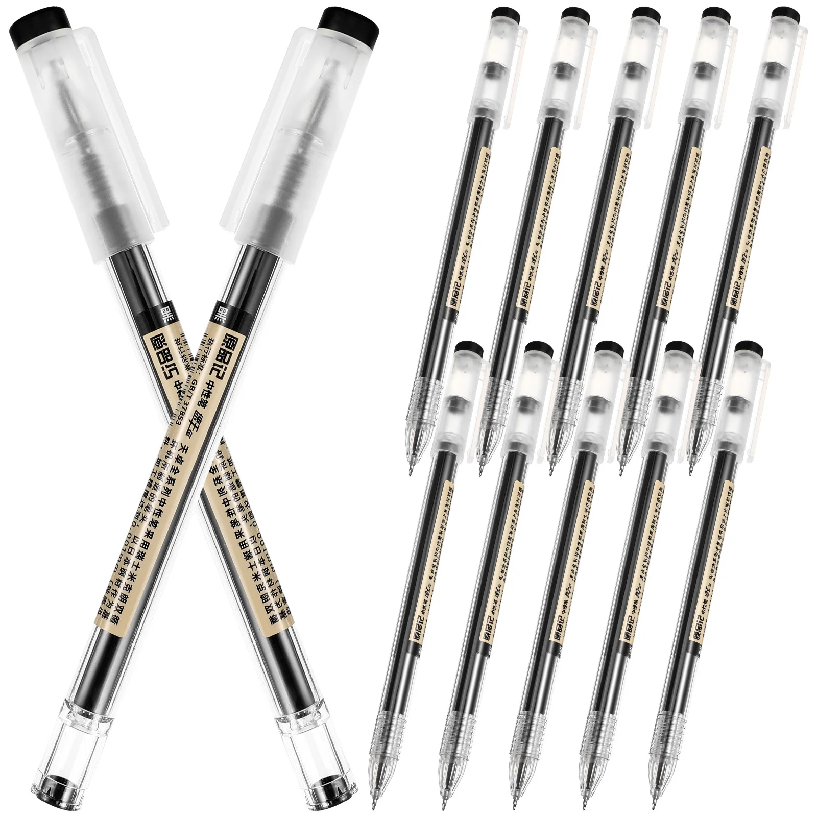 

12Pcs Neutral Pens Gel Ink Pen Full Needle Simple Design Smooth Writing School Office Student Writing Tools Neutral Pens