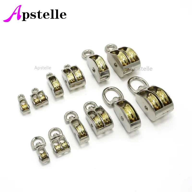 Apstelle DIY 아연 합금 회전 고리, 고정 풀리 도르래, 리프트 호이스트 로프, 걸이식 싱글, 36mm, 52mm, 75mm