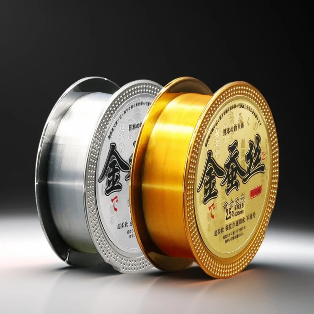 110M Fluorocarbon Coating Nylon Line Fast Sinking Soft Fishing Monofilament Line Durable Invisible Freshwater Fishing Line