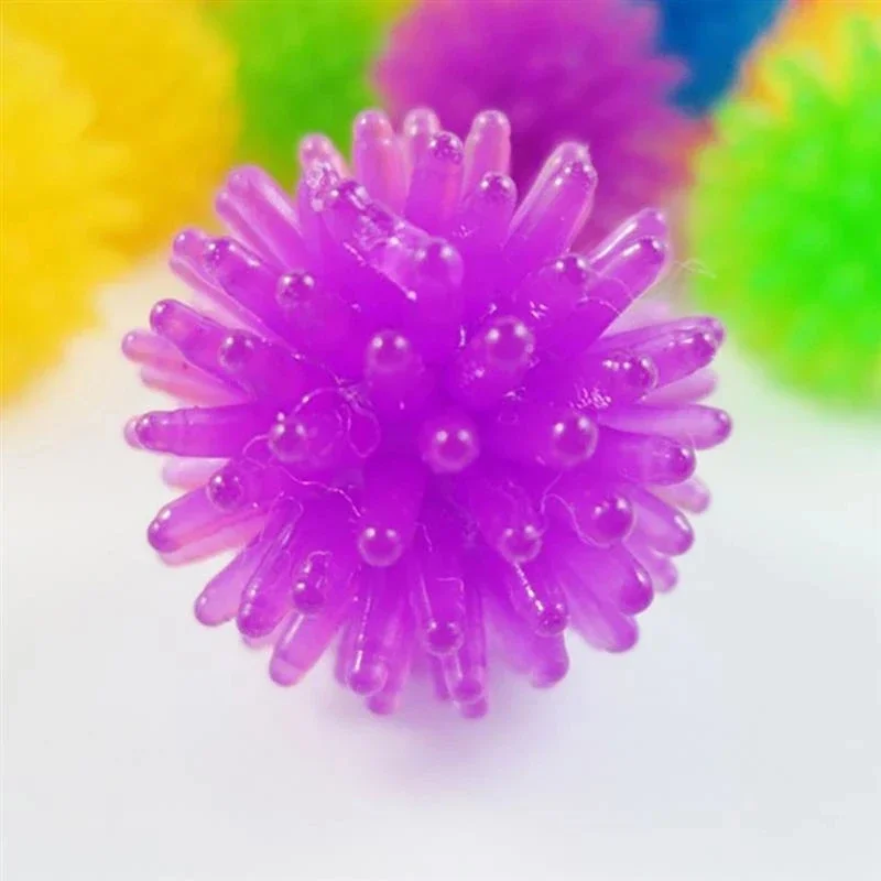 Bola de erizo para gato, juguete creativo de plástico elástico, interactivo, suave, suministros para mascotas, 5/10 piezas