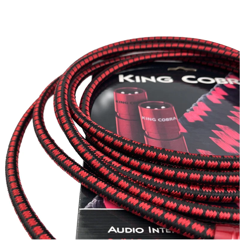 Pair King Cobra HiFi Audio Interconnect Line PSC Copper RCA To XLR Female & Male Balanced Cable with Box