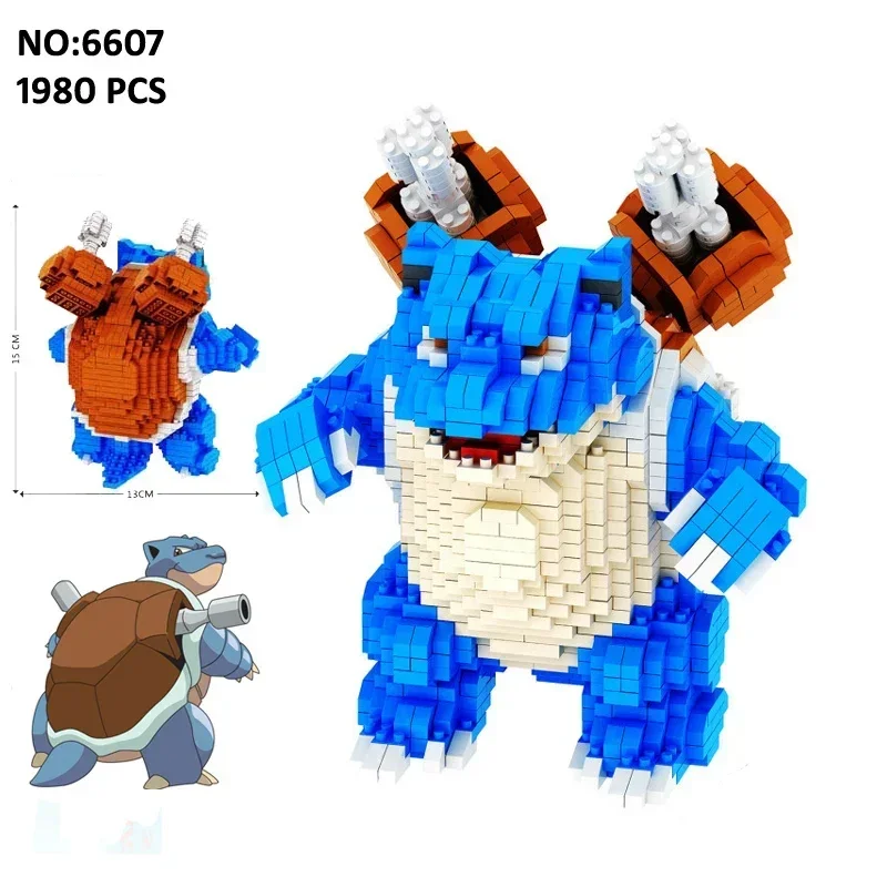 20 Designs Pokemon Building Blocks Pikachu Micro Blocks Cartoon Anime Diamond Building Toys Charizard Block Toy Game