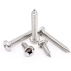100/50/20pcs M2 M2.6 M3 M4 Cross Phillips Pan Round Head Self Tapping Furniture Wood Screw GB845 304 A2-70 Stainless Steel