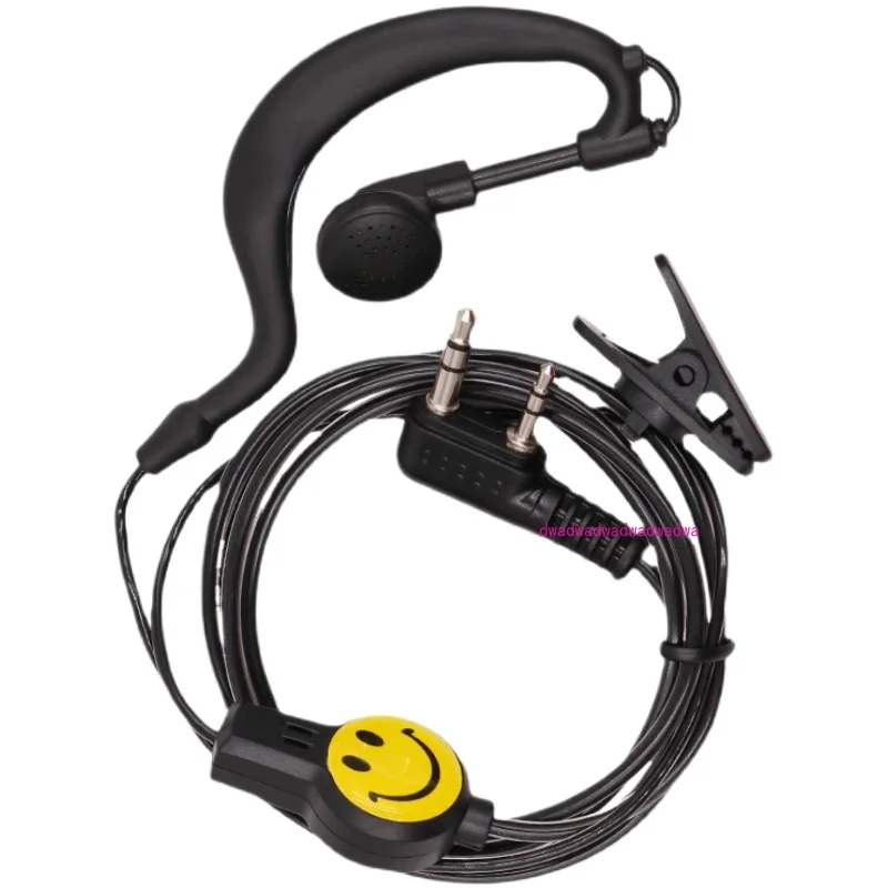 5PCS New walkie-talkie headset high-end headset smiley face service in-ear ear hook K-head UV-5R 888S UV-9R K5  portable radio