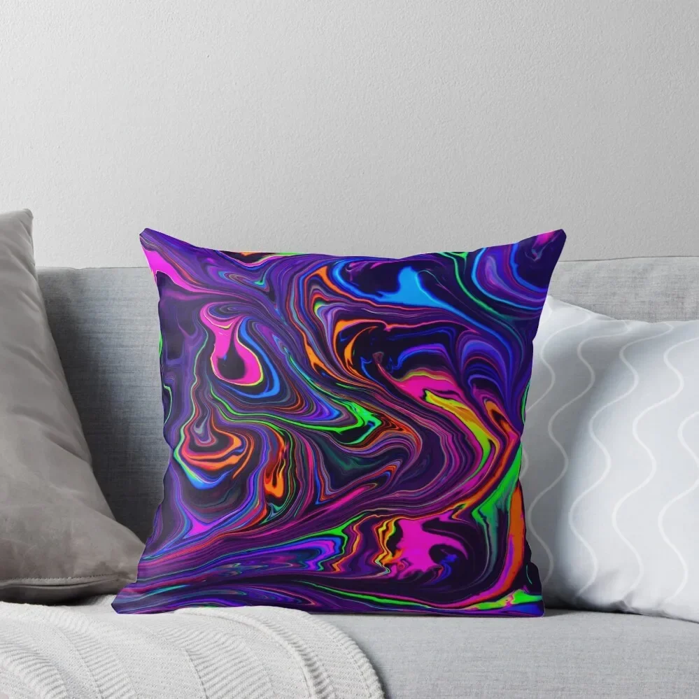 

Neon Space Waves Throw Pillow luxury home accessories Room decorating items Sofa Cover Sitting Cushion pillow