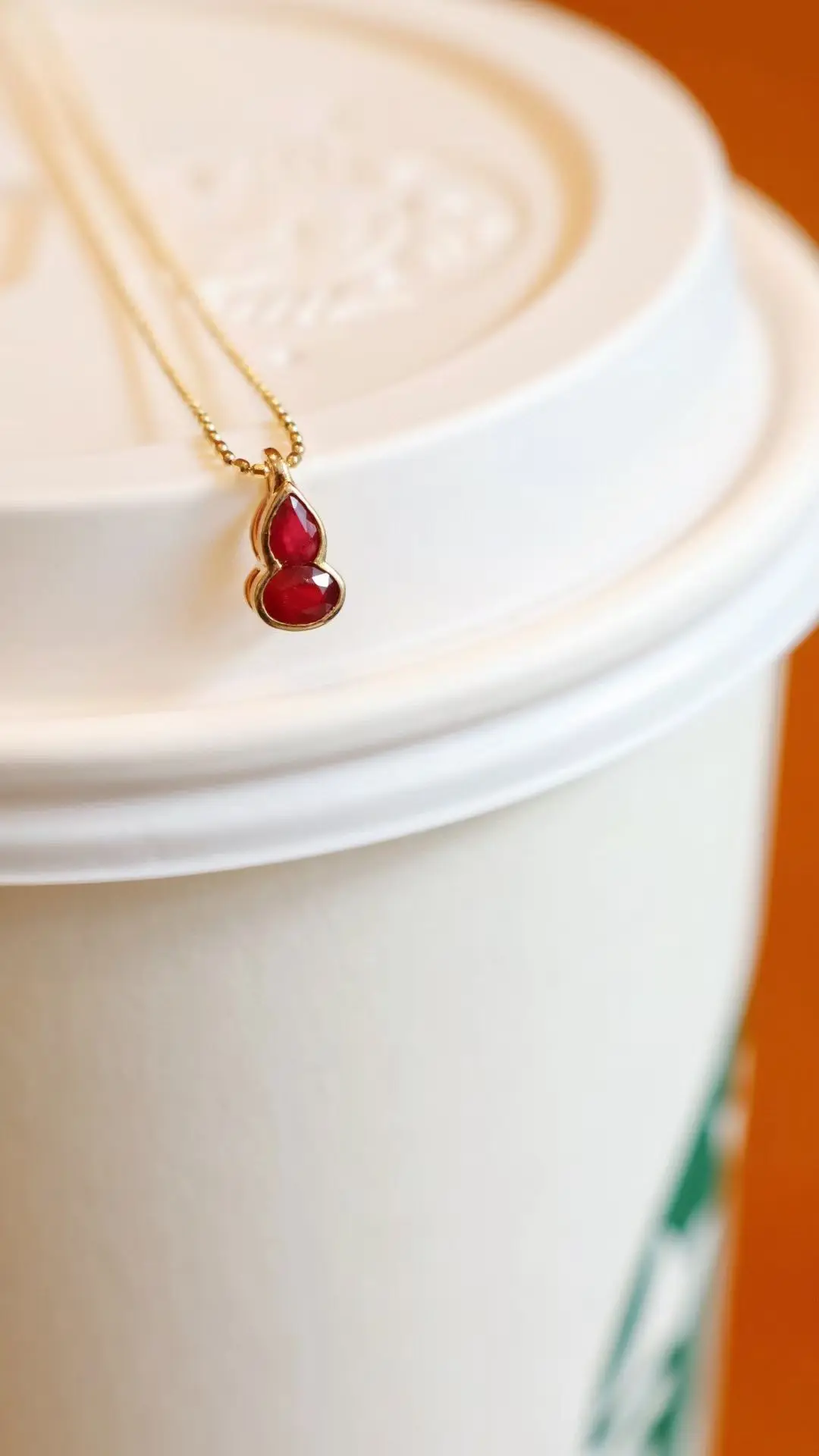 Certified 18K Solid Real Gold Natural Pigeon Blood Ruby Chinese Gourd Pendant Dainty Luck Blessing Charm Bespoke Diamond Jewelry