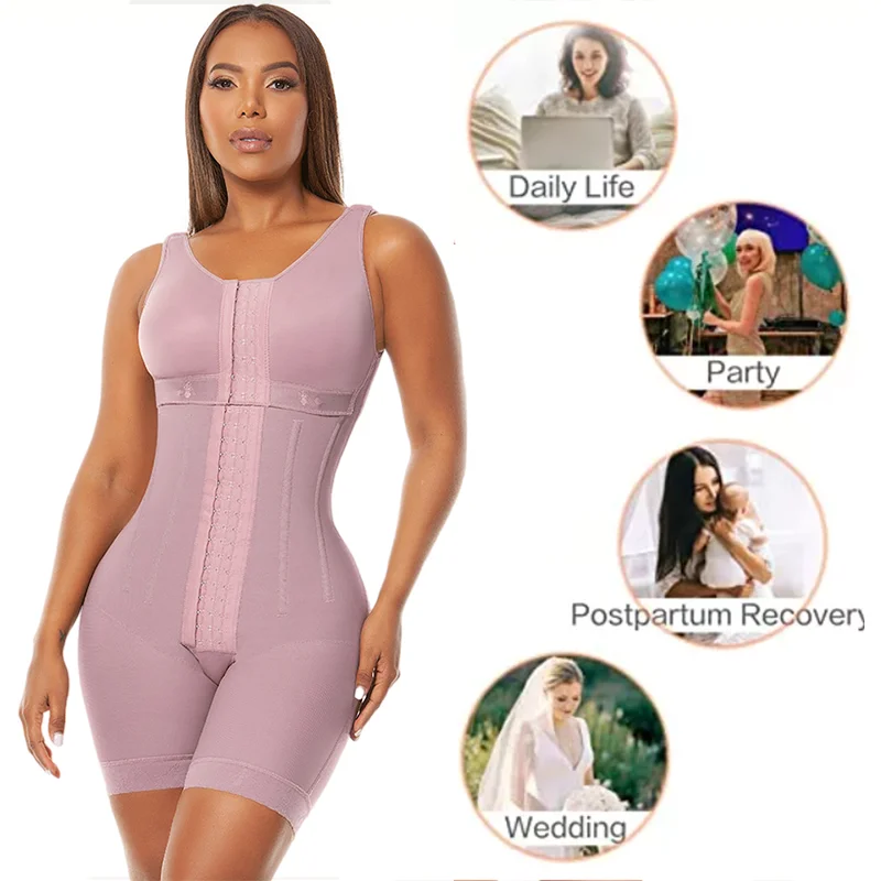 Fajas Colombianas High Compression Abnehmen Postpartale Full Body Shaper Taille Trainer Post Fettabsaugung Shapewear Mit Knochen