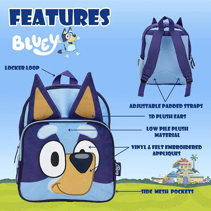 Bluey Bingo Backpacks Cute Schoolbags Cartoon Character Derivative Peripherals Bags Portable Large Capacity Birthday Party Gifts