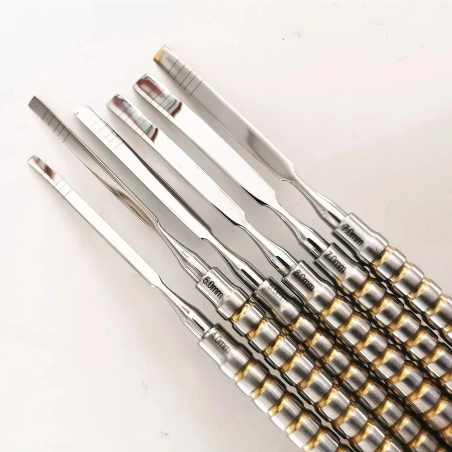 Professionele SET/7PCS Implantaten Instrumenten Tool Rvs Beitel Parodontologieën en Implantaatologieën Bot Beitels