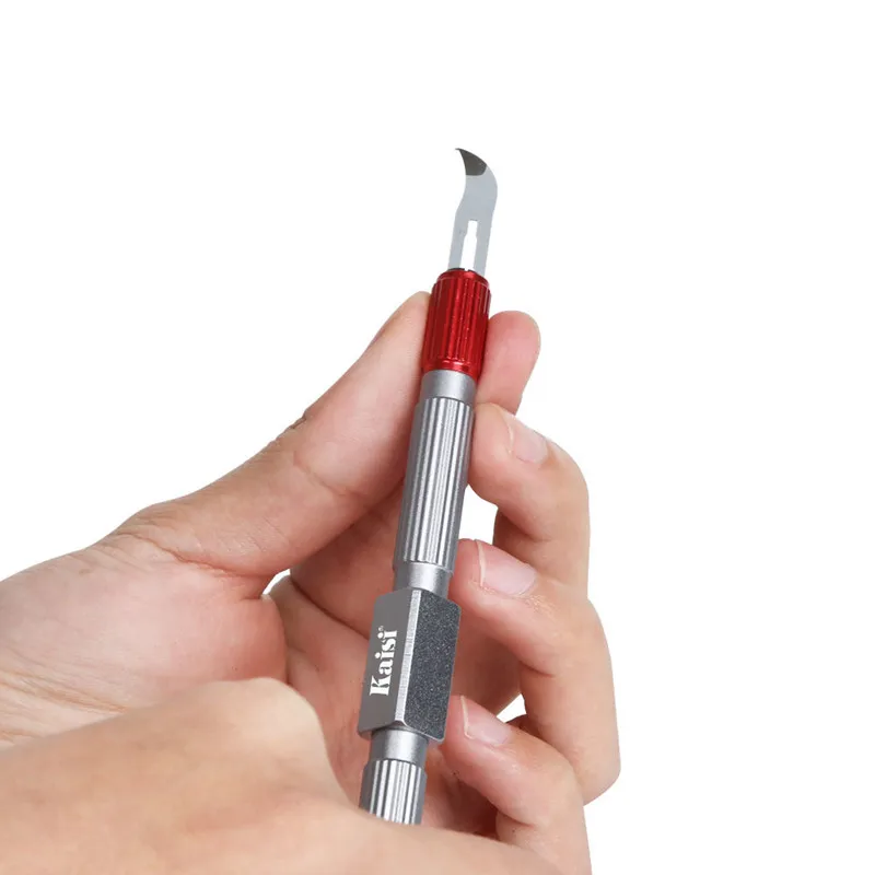KAISI K-310 Double-headed IC Chip Glue Removal Blade with Handle Mobile Phone Motherboard Disassembly Repair Pry Tool