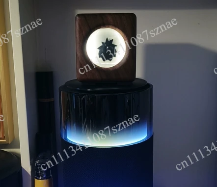 Magnetic Fluid Lamp Wooden Base Rhythm Light Desktop Decoration Music Pickup Light Creative Decompression Ornament Gift