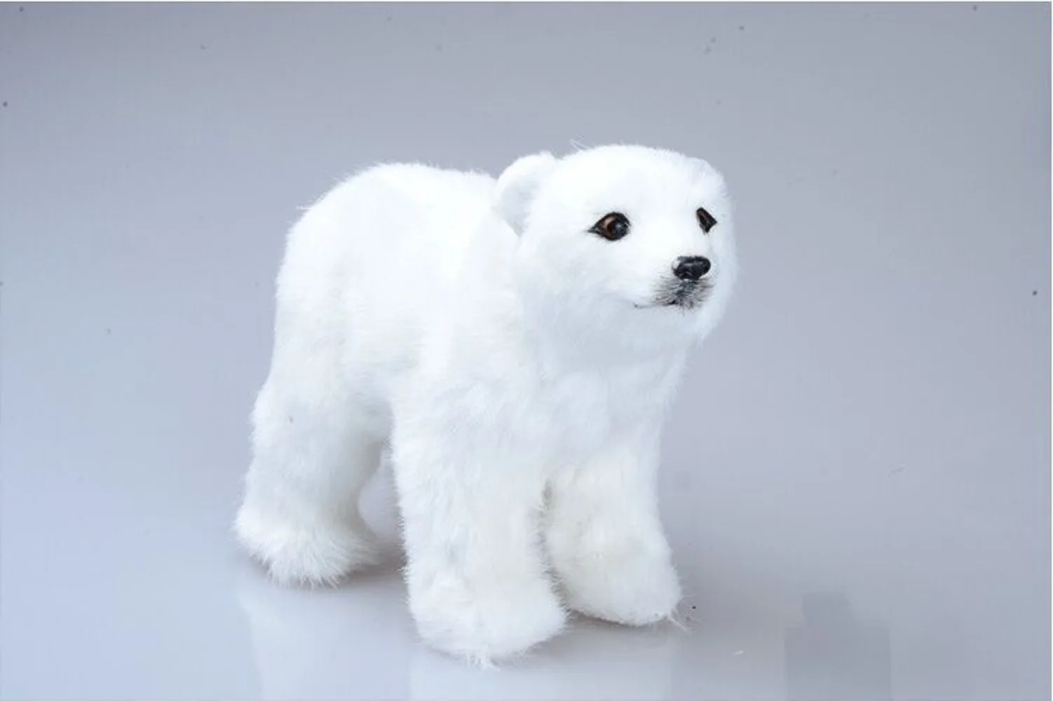 

cute simulation polar bear toy handicraft lovely white polar bear doll gift about 20x8x14cm