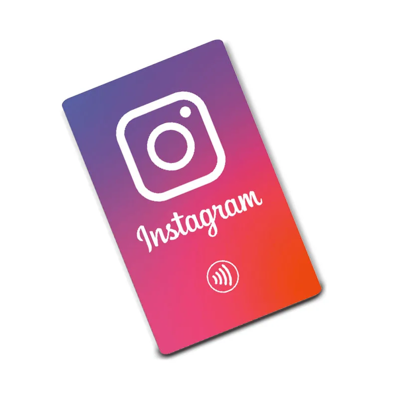 Schede di revisione standard NFC Instagram Google Android/iPhone Tap URL Scrittura Schede di revisione aziendali sociali