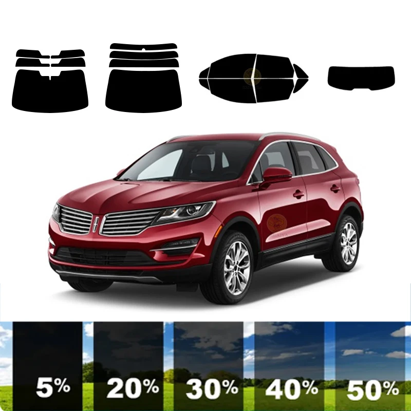 

precut Removable Window Tint Film For Car 100% UVR 5%-35%VLT Heat Insulation Carbon ﻿For LINCOLN MKC 4 DR SUV 2015-2019