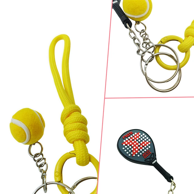 Nox Keychain, Tennis Racket Cute Combination, Sporty Individual Hanging Decor, Essential Accessory for Sports Enthusiasts