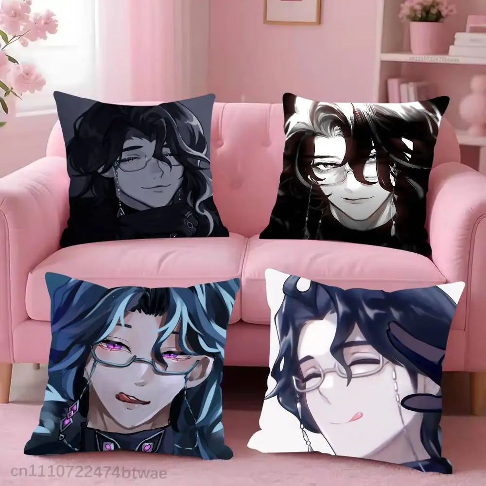 

G-Genshin Impact Pantalone Pillow Case For Sofa Bedroom Living Room Plush Cushion Cover Decorations and Protector