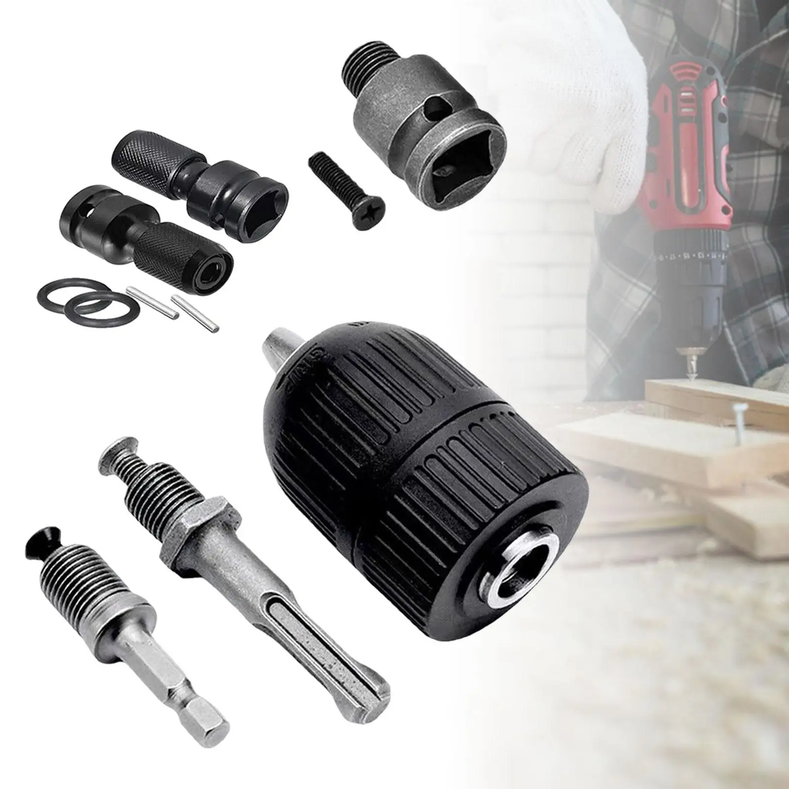 10 Uds 1/2-20 UNF montaje 1/4 pulgadas vástago hexagonal adaptador de mandril de taladro cambio rápido adaptador de mandril convertidor taladro