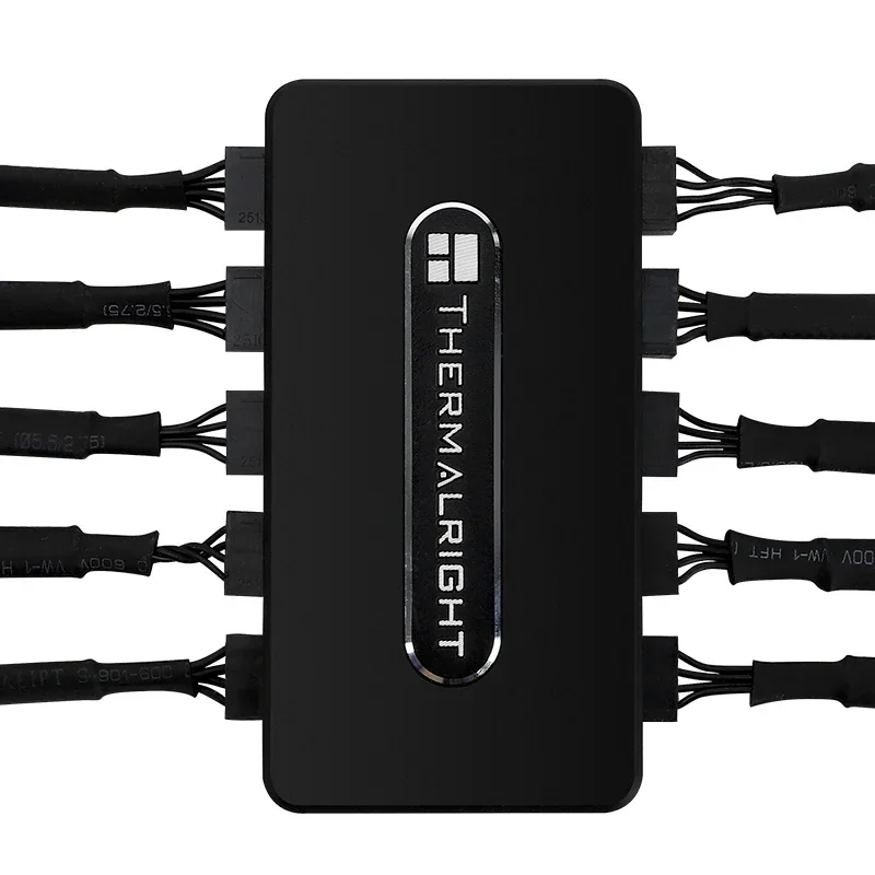 

Thermalright Computer Case 10-ports Fan HUB, PWM Fan Speed Control Collector, SATA Power Supply TL-FAN-HUB