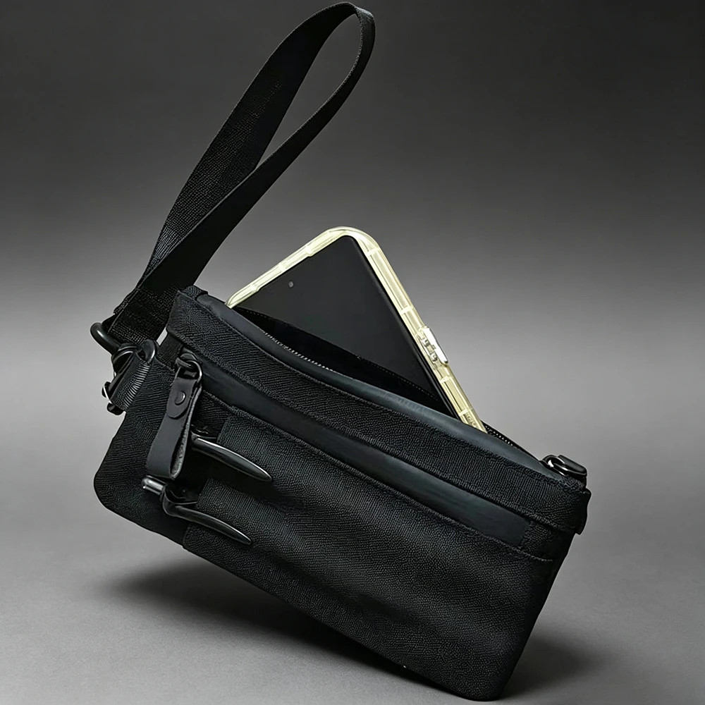 Durable Clutches Phone Hold Wallet Card Holder Purse Zipper Large Capacity Long Clutch Wallets for Men with Hand Strap - view 5