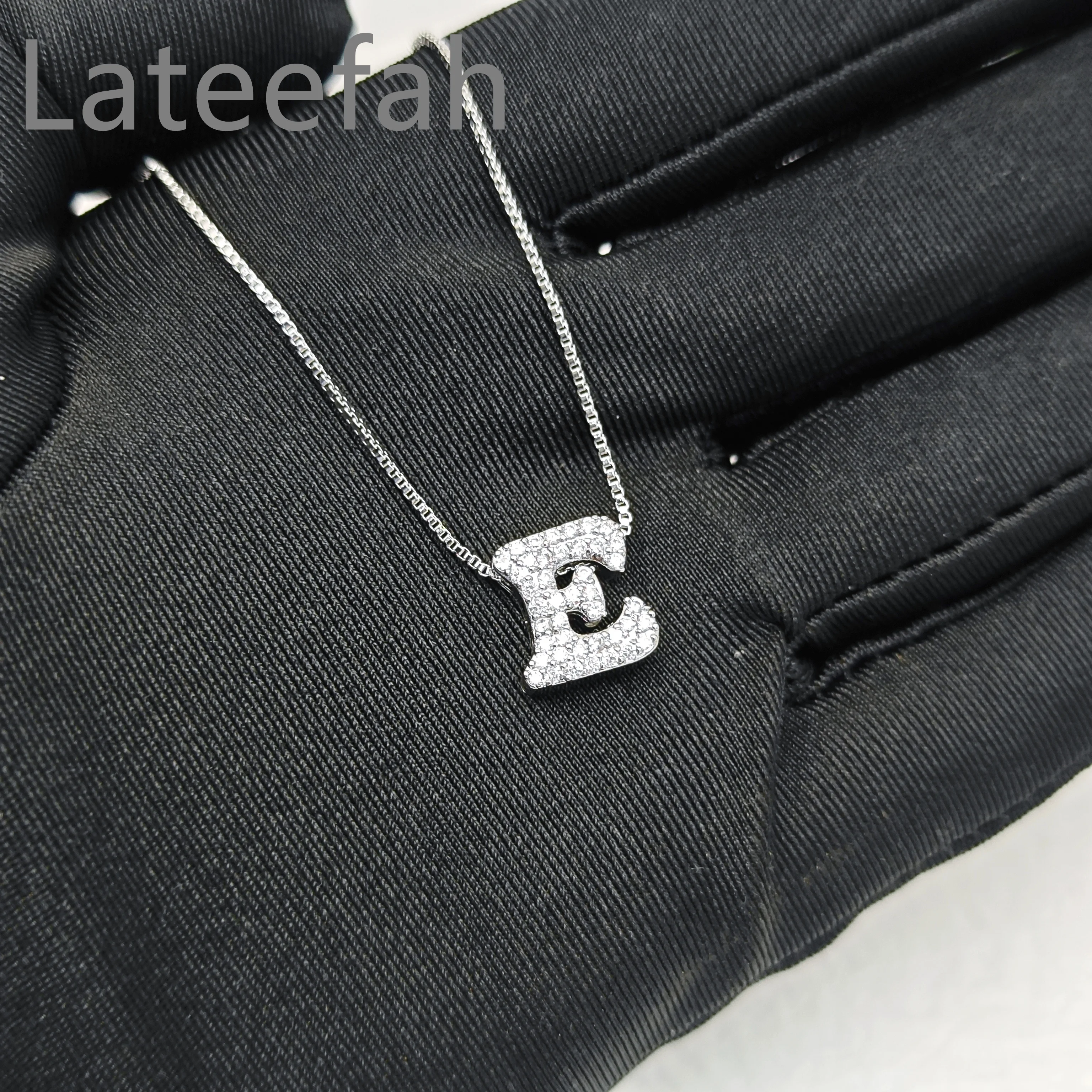 Lateefah Stainless Steel Sliding Alphabet Necklace Personalised DIY Alphabet Box Chain Necklace