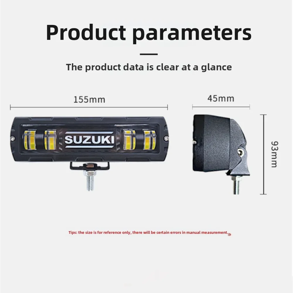 Car one-character LED spotlight middle net light super bright waterproof truck headbar light cross-border motorcycle spotlight - Image 3