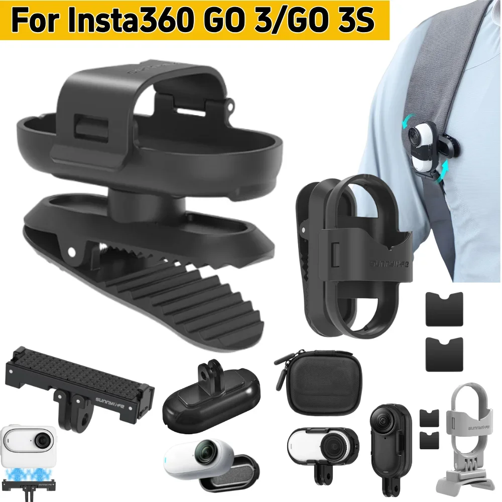 Backpack Clip Holder For Insta360 GO 3S/GO3 360 Rotation Clip Mount Sports Hat Clip Camera Mount for Insta360 Go 3S/Go 3