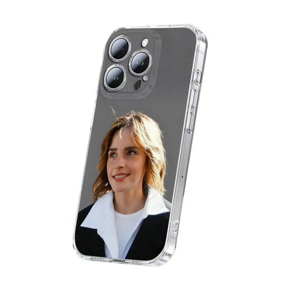 حافظة هاتف الممثلة E-Emma Watson لهاتف iPhone 17,16,15,14,13,12,11,Plus,Pro,Max,Plus,E,Air,Mini Transparent