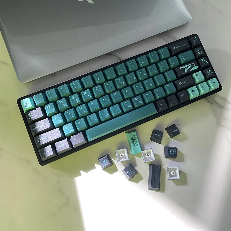 

Колпачок для клавиш Abyss PBT, оригинальная пятисторонняя сублимационная адаптация 64 68 104