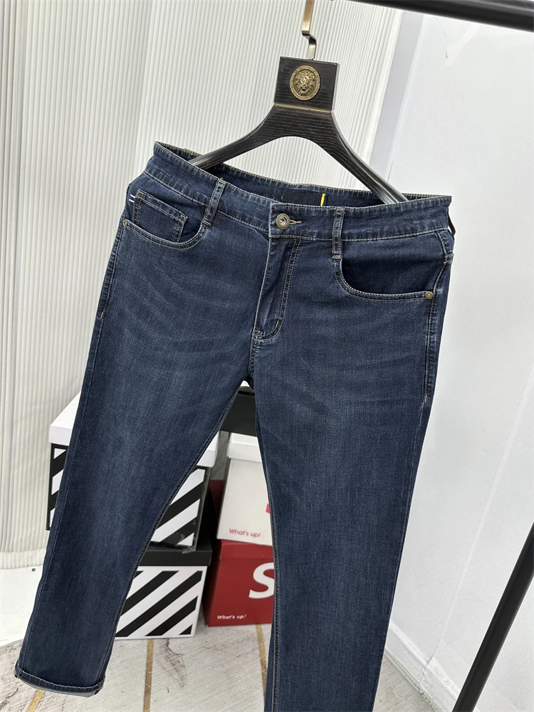 

Men's Basic Straight Leg Jeans Breathable Moisture ng Long Pants Spring New Arrival Clean Cut Casual Versatile Denim