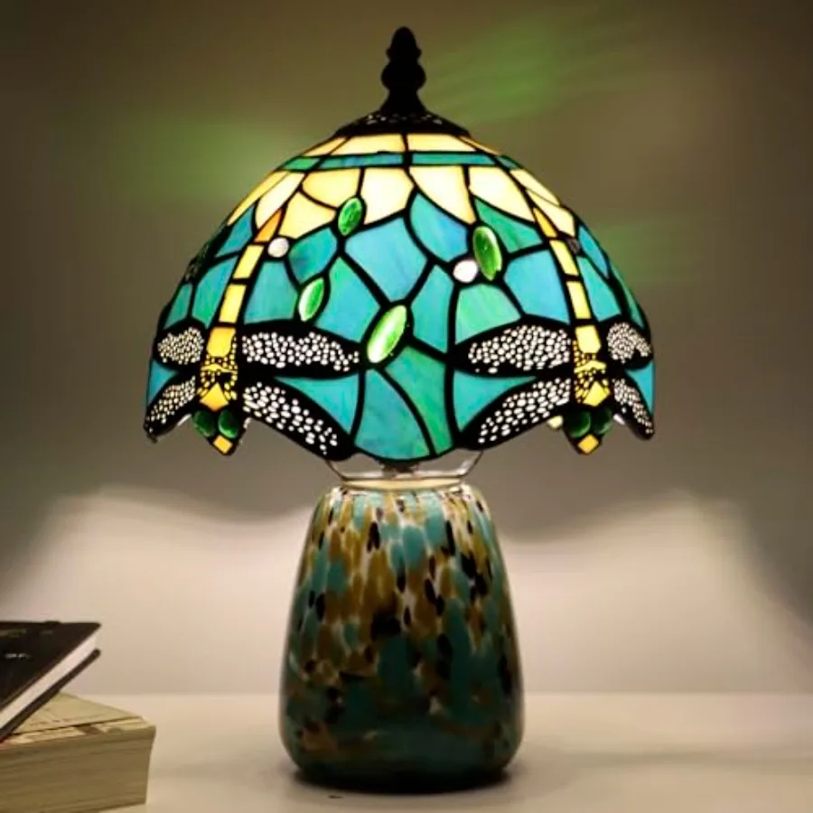 

Tiffany Mushroom Table Lamp Lamp Brown Base 8X8X12 Inch