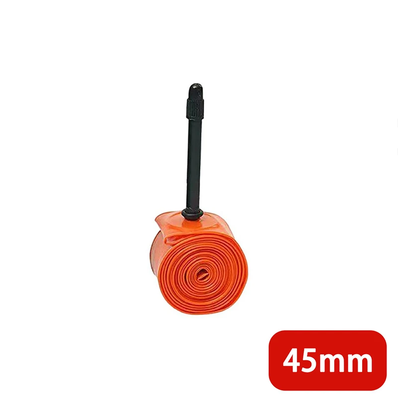 Orangefarbener Fahrradschlauch, TPU-Schlauch, FV45 mm, 28 g, ultraleichtes, pannensicheres Innenschlauch aus französischem Gas, Straßenfahrzeug