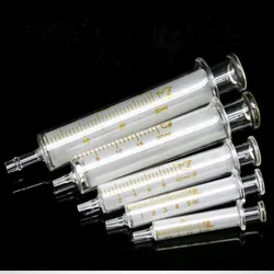 All size 1ml to 100ml Lab Disposable Glass  syringe Glass Liquid Syringe transfer pipette without Needle