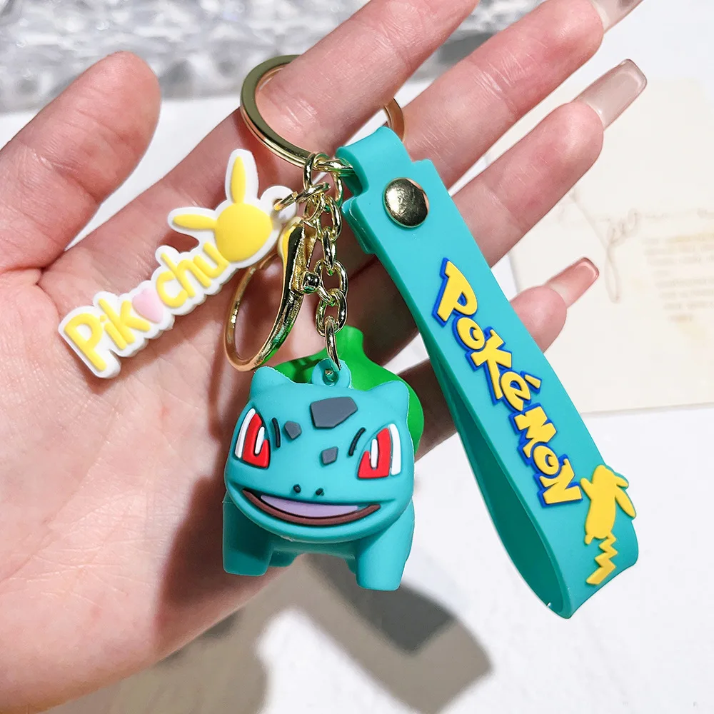 Pokemon Pikachu Schlüsselanhänger Anime Actionfigur Niedlicher Charmander Psyduck Puppe Schlüsselring Auto Tasche Mode Schmuck Geschenk Kinderspielzeug Kawaii