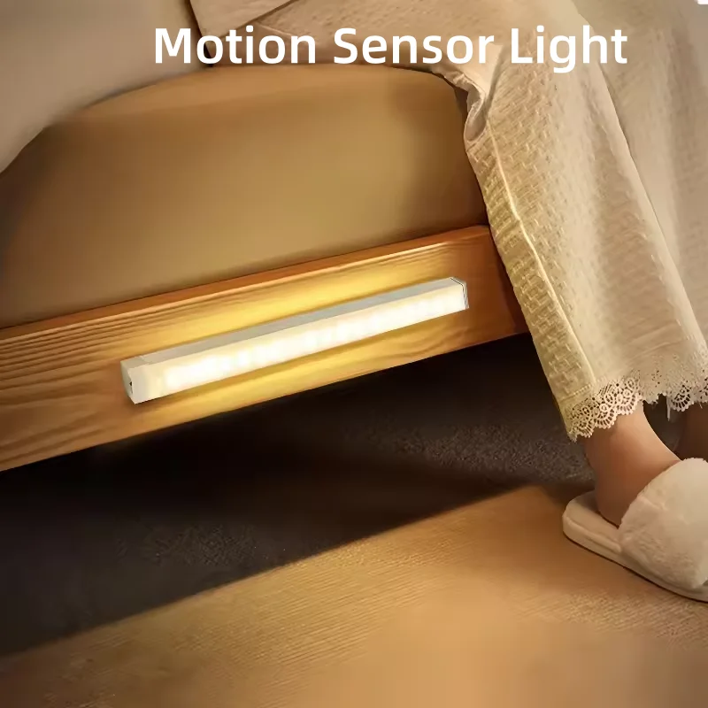 20cm Motion Sensor Night Light Wireless LED Detector Magnetic Wall Lamp for Kitchen Cabinet Bedroom Staircase Closet Room Decor