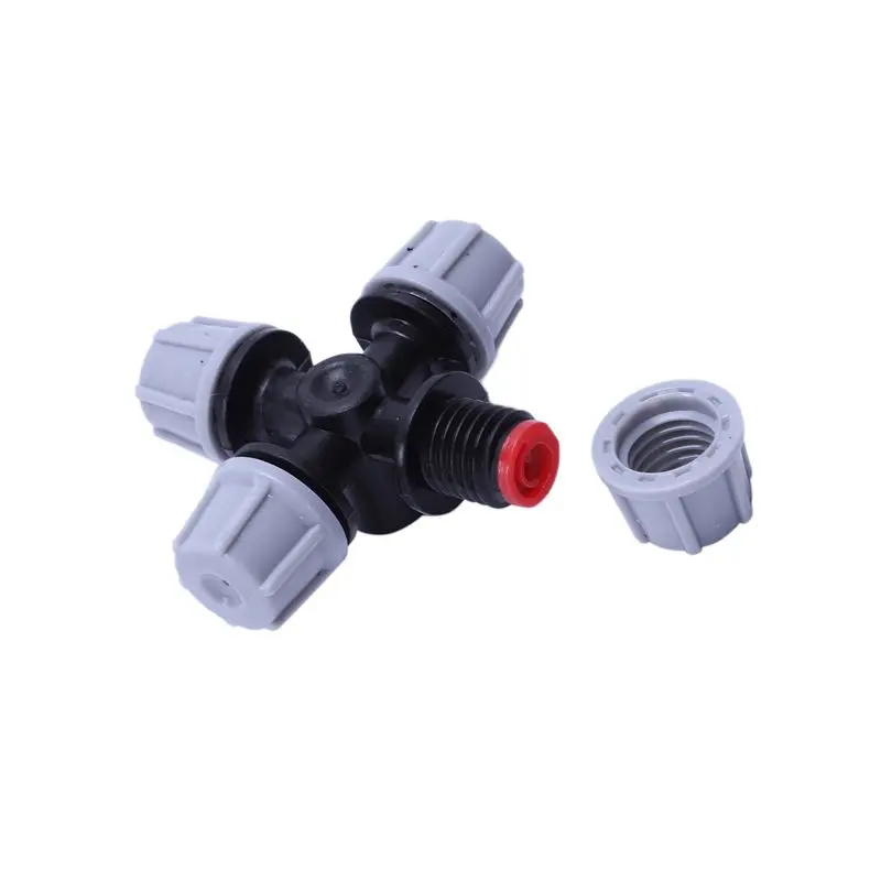 B62B-Greenhouse Humidifier Plant Misting Cross Atomizing Nozzle Sprinkler Tee (30Pcs)