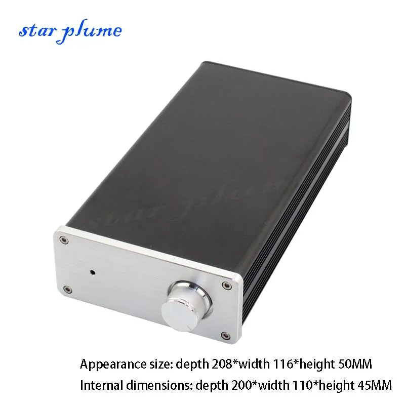 

208*116*50mm CJ0099-WA110 All-Aluminum Amplifier Case Mini Preamplifier Chassis Vacuum Tube Amplifier Chassis Shell DIY Box