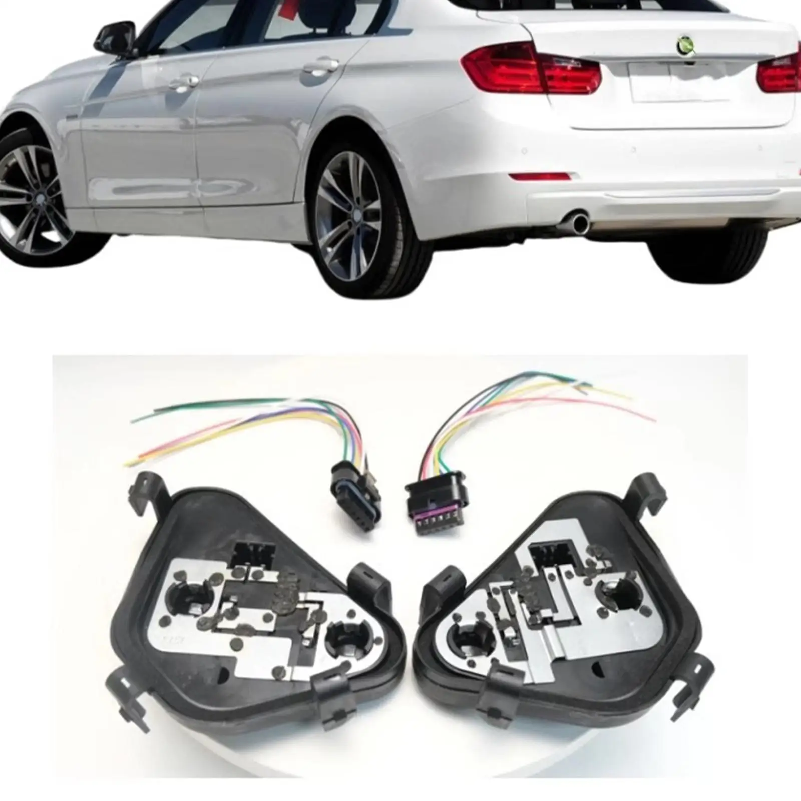 Circuits Board Taillight Assembly Lamp Base with Plug Rear Lamp Connector for 3Series F30 F35 F80 2013-2019 Easy to Use