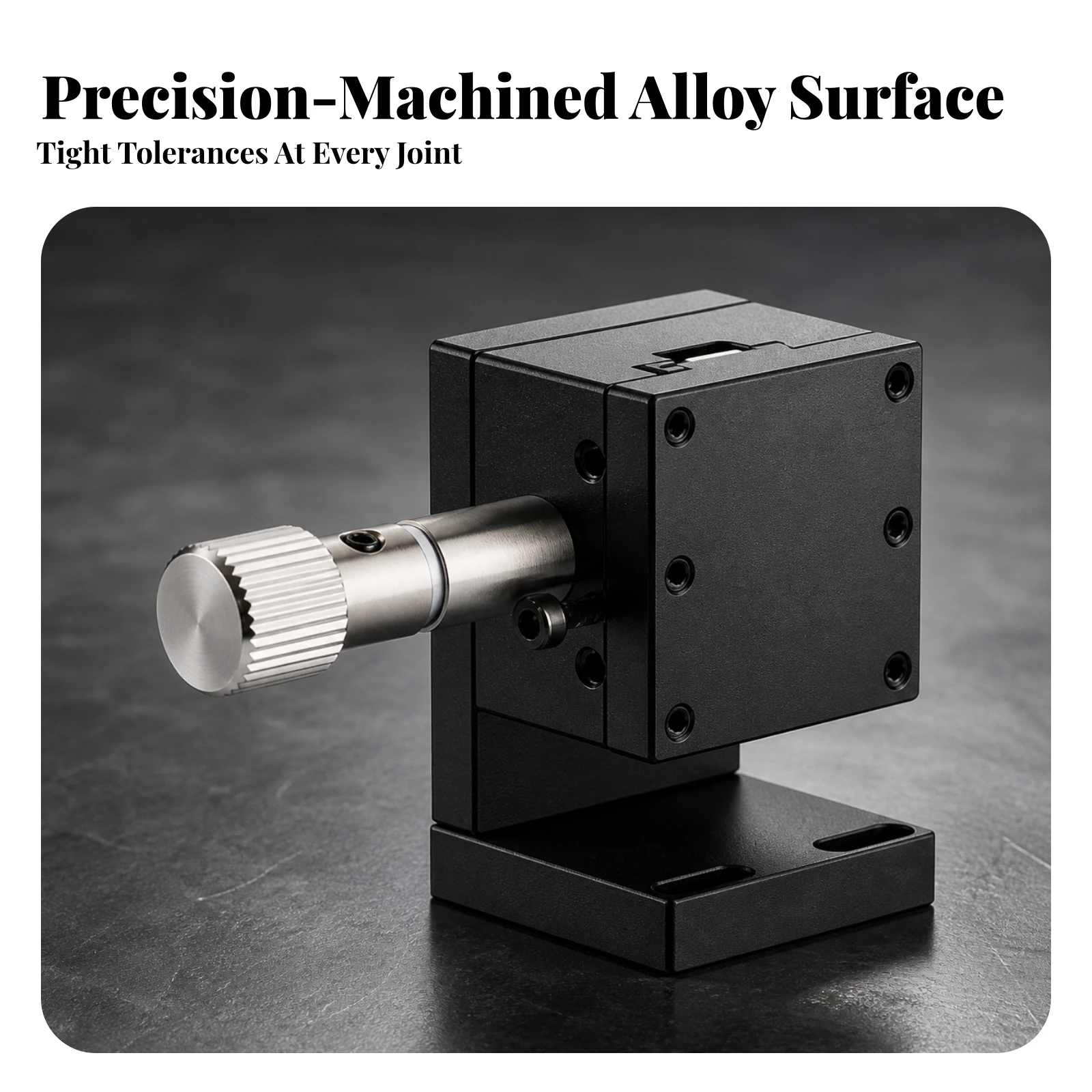 Precision Sliding Stage with Handwheel Compact Manual Linear Stage Manual Dovetail Groove Slide Anodized for Engineers