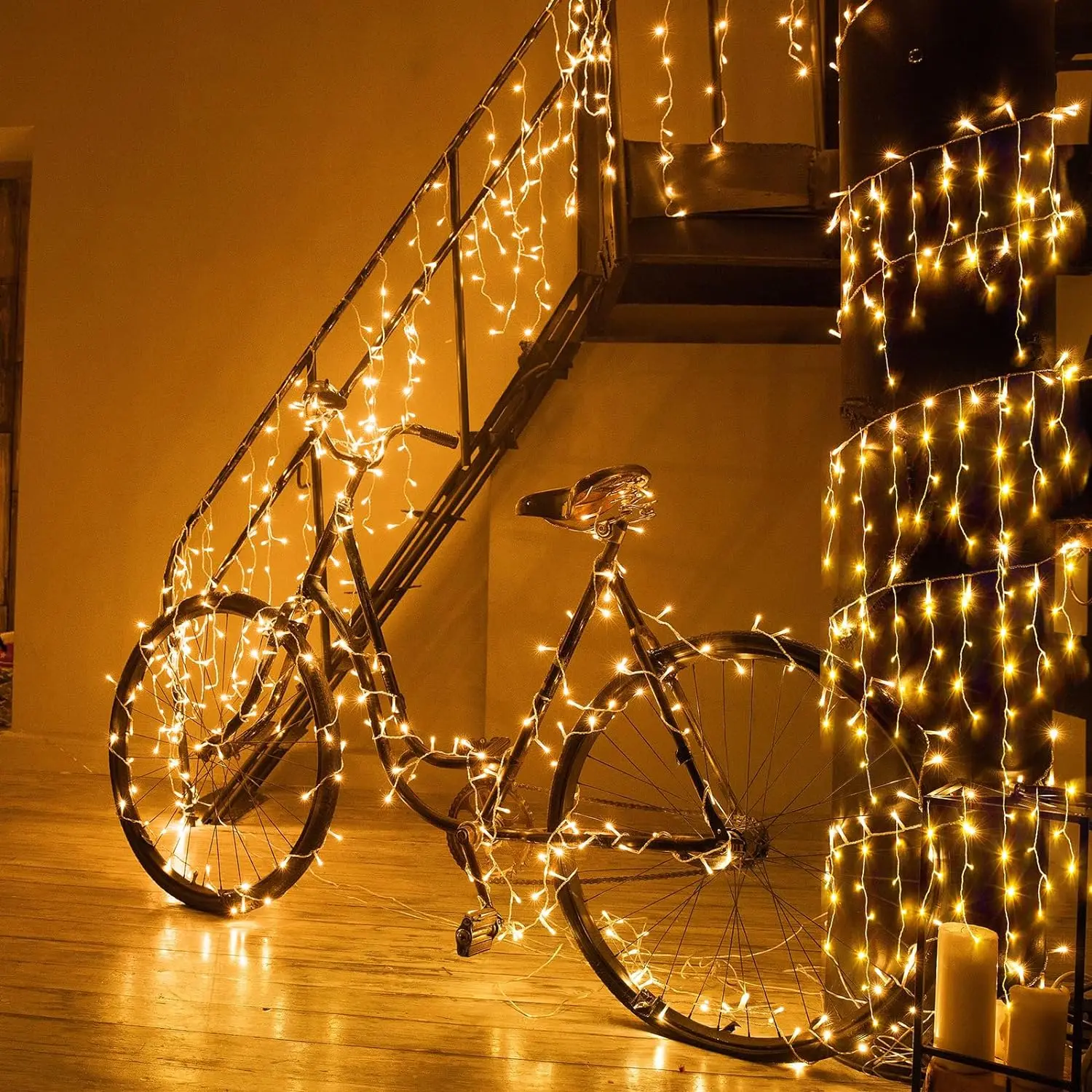 Christmas Decorations Icicle String Lights 7m-35m Hanging Garland Outdoor Indoor Fairy Lights for Wedding Holiday US EU Plug
