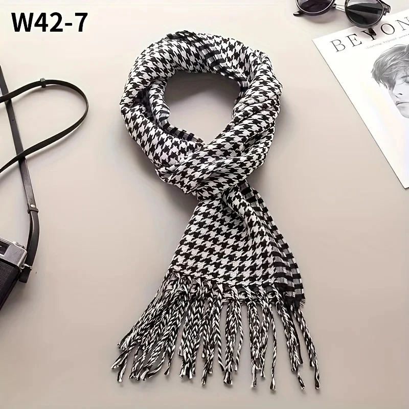 New Winter Unisex Scarf Plaid Stripe Shawl Male Casual Business Brand Designer Official Muffler Scarves Women\'s Thermal Shawl