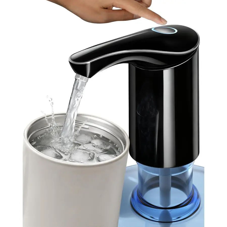 

Электрический насос-диспенсер для воды для 19-литровых бутылей, USB-C, с большим потоком, портативный, автоматический, погружной насос для бутылей