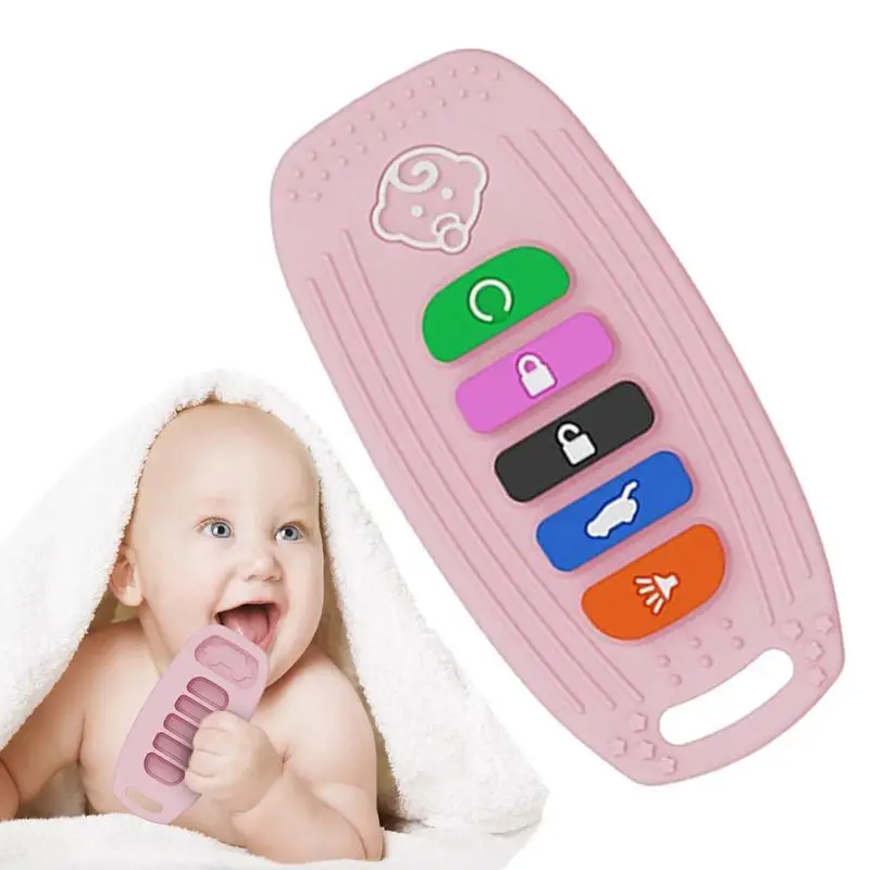 Baby Silicone Teether BPA Free Car Key Shape Silicone Teether Baby Teeth Care Chewing Toy