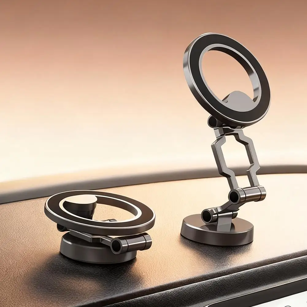 

Сильнейный магнитный регулируемый металлический автомобильный держатель для телефона 2025 года, силиконовый O6M2